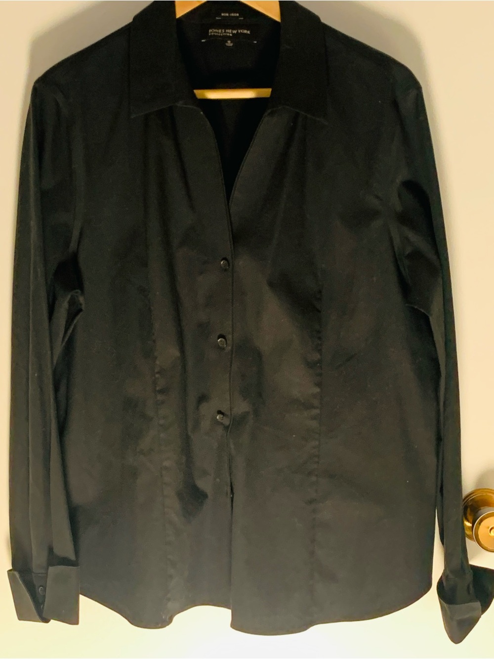 Jones New York Button-Front Black Women's shirt